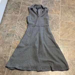 Anthropologie Black and White Midi Dress